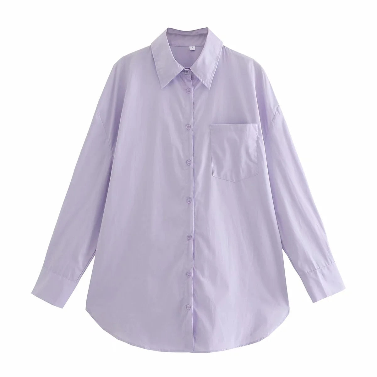 Chemise coton pour femme– Style oversize rose, 100 % coton, coupe ample, poches et boutons – Blouse chic et décontractée, style streetwear.
