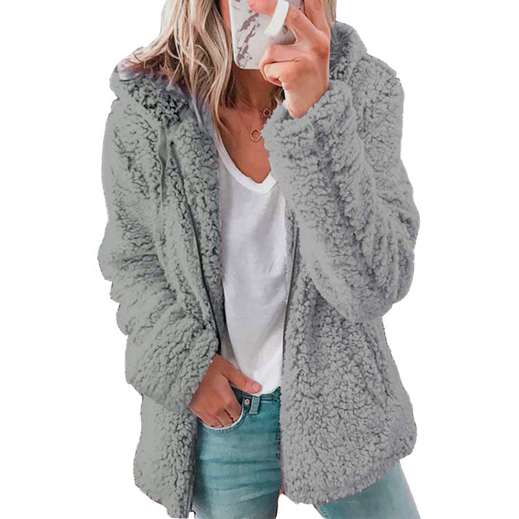 Women's Hooded Wool Coat, Autumn/Winter Outerwear