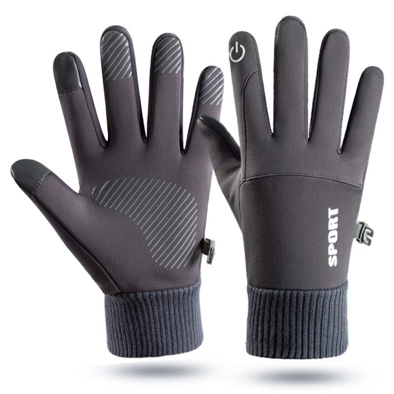 Gants d'extérieur pour hommes en hiver, chauds et moelleux, compatibles avec les écrans tactiles, antidérapants, coupe-vent et imperméables ; gants pour femmes en hiver.