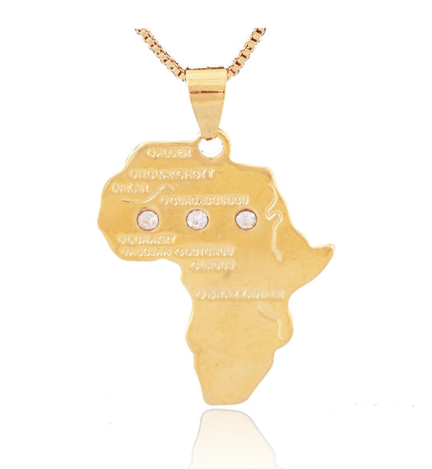 $19.20 USD - Africa Map Pendant Necklace