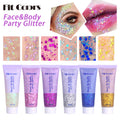 13,97 USD - Fit Colors Gel à paillettes écailles de sirène Visage Corps Lèvres Ombre à paupières à paillettes Maquillage de scène polarisé lumineux