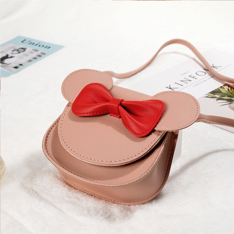12.81 USD Sac bandoulière tendance pour enfants, porte-monnaie bébé style international avec joli nœud papillon, mini sac princesse pour fille