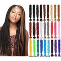 Mèche en fibre synthétique (style africain) à grosses nattes (Jumbo Braids) et natte façon « dreadlocks » (Dirty Braids), texture Yaki résistante à la chaleur.