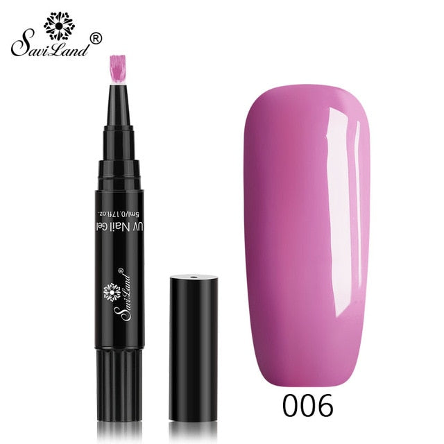 15.12 USD - Saviland 3-in-1 New Gel Nail Polish Pen: Glitter, Easy Application, 60 Colors, UV Hybrid Gel Polish, Easy to Use.