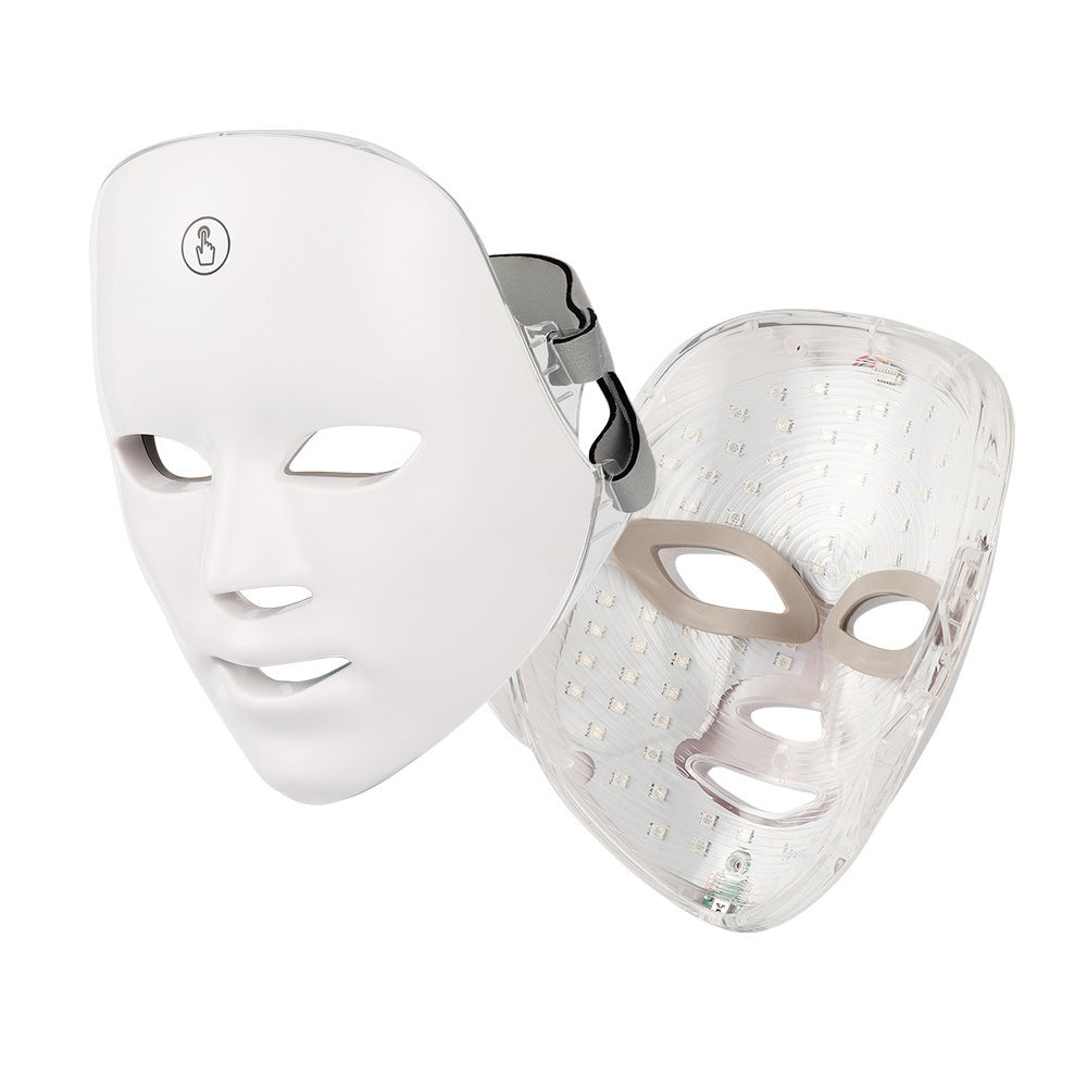 Masque facial de beauté à LED rechargeable par USB, test tactile manuel, couleurs photoniques, pour le rajeunissement de la peau
