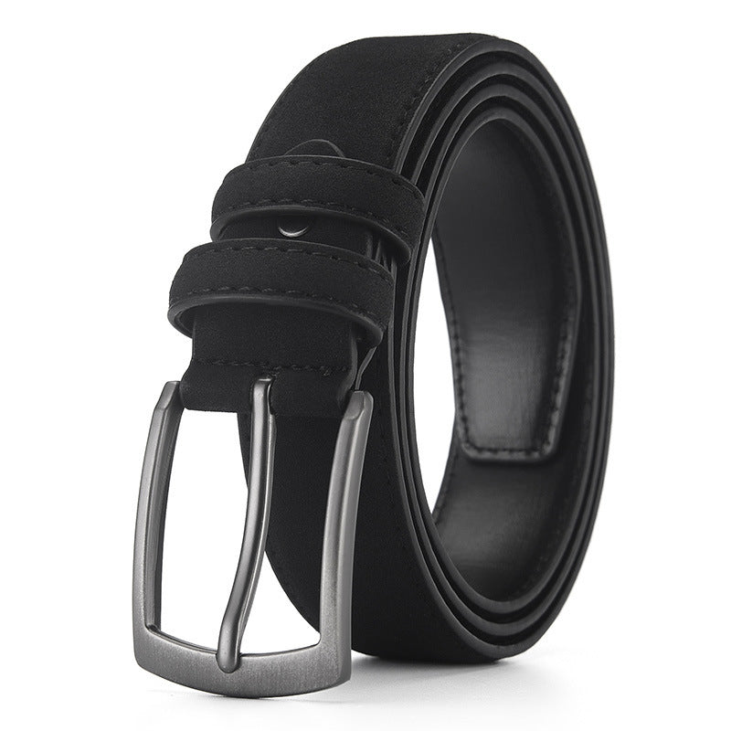 US$13.86 - Men's Leather Belt, Velvet Buckle, for Mature and Young Adult Men.