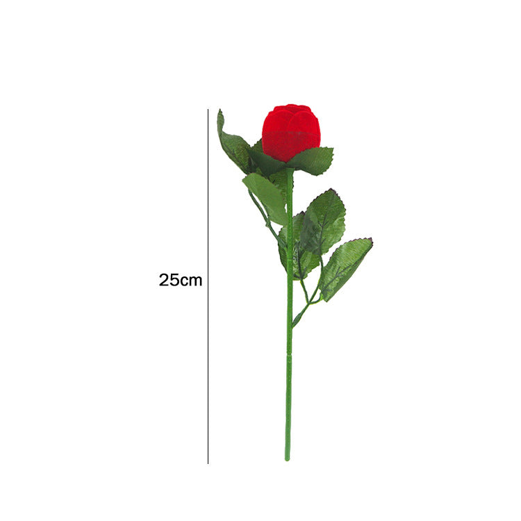 $8.78 USD - Red rose ring box - Valentine's Day gift - Creative and personalized ring box - Engagement or other proposal ring box