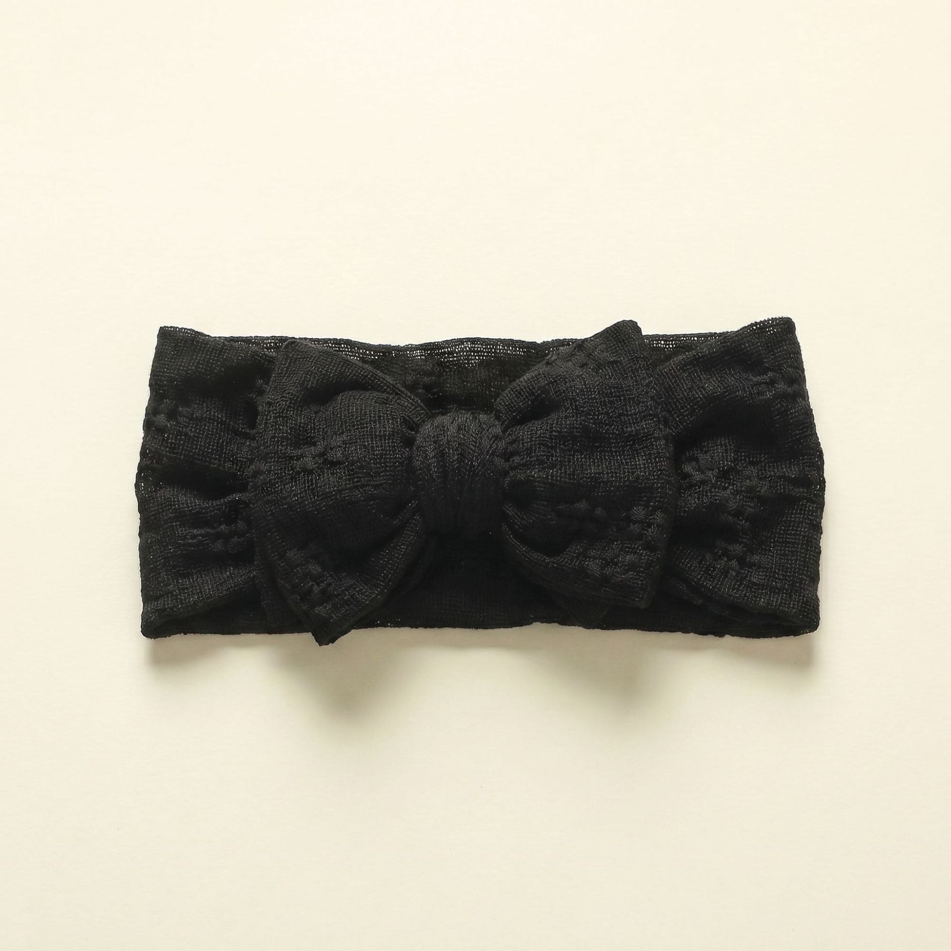 11.64 USD Accessoires pour cheveux d'enfants, bandeau à nœud double couche en dentelle et maille pour bébé