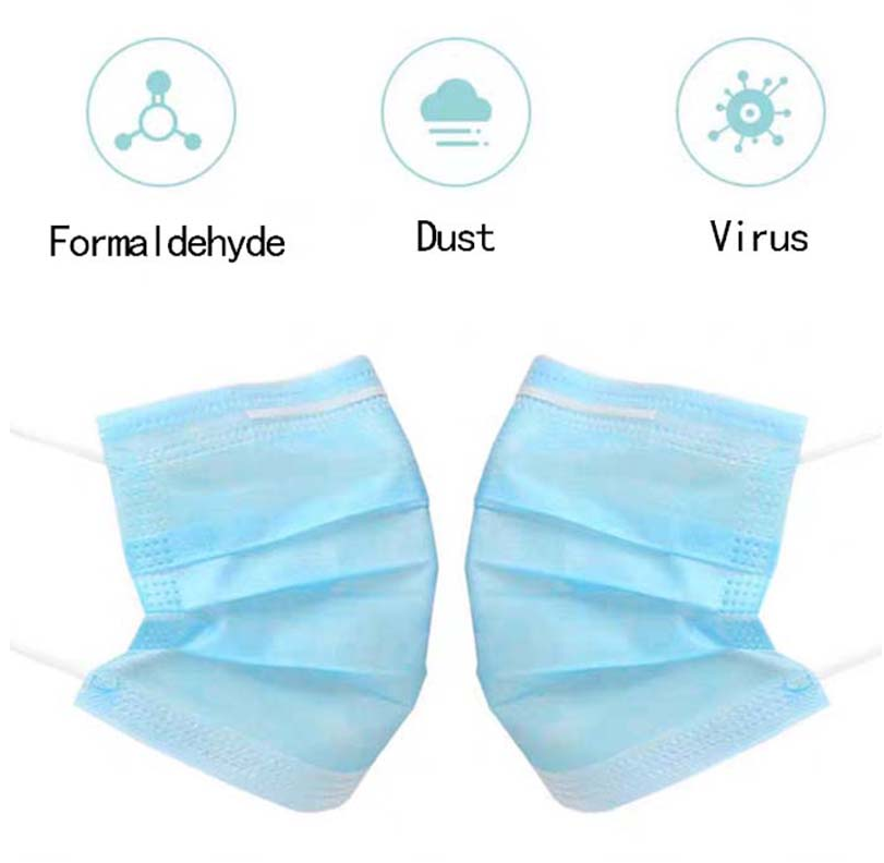 17.45/29.11 USD - 1pc Disposable 3-Layer Anti-Dust Face Mask, Face Protective Mask, Medical Surgical Dust Mask, Earloop