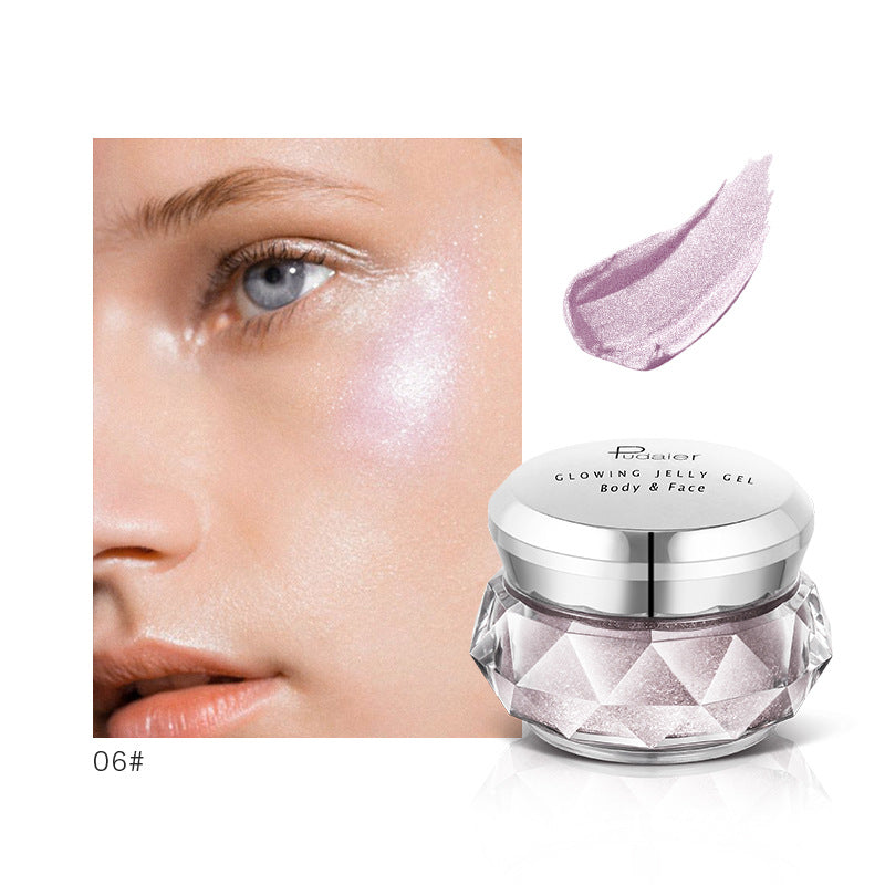 Iluminador, gel iluminador facial y corporal Pudaier Jelly Gel, sombra de ojos sirena