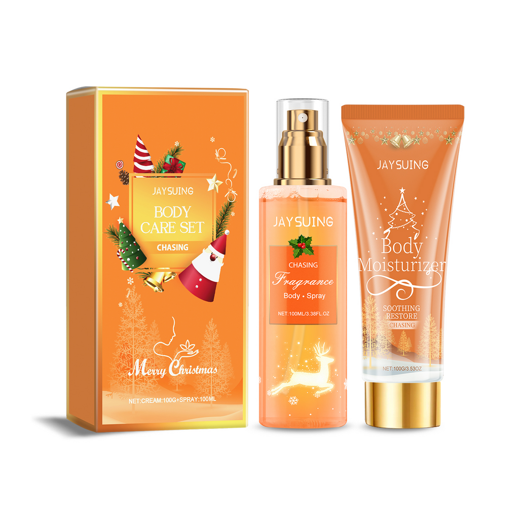 25,52 USD - Coffret de soins corporels parfumés, déodorant en spray et lait corporel pour un parfum de fête qui dure.