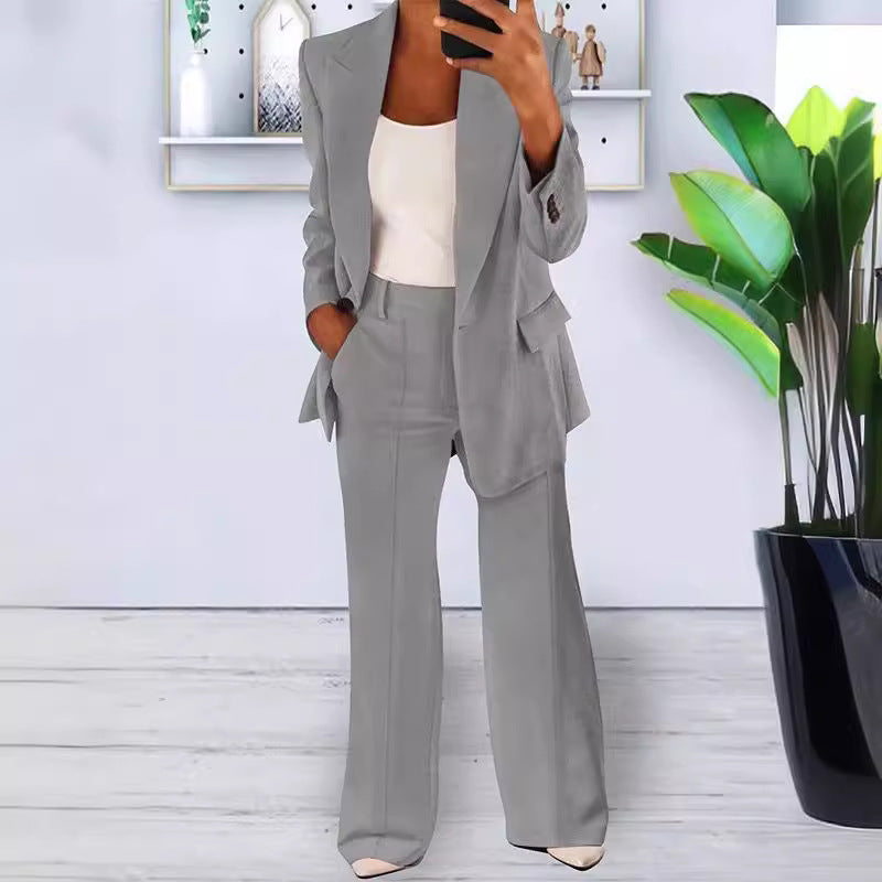 Women's blazer, slim fit, notched lapel, plain color