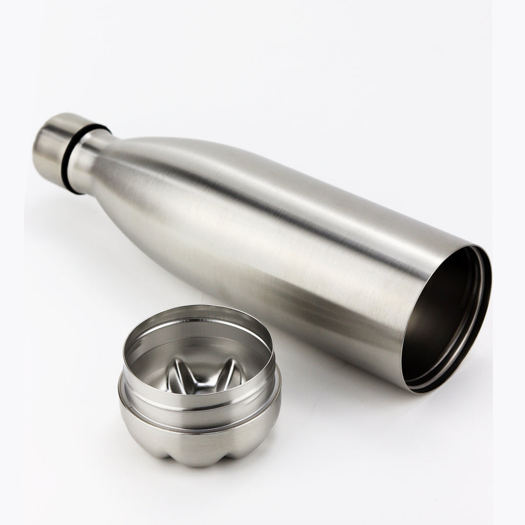 Bouteille type Coca de 750 ml avec fond amovible, gourde de sport pour l'extérieur, thermos multifonction en acier inoxydable.