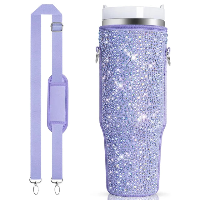 Housse de protection pour tasse à gourde portable, avec sangles, accessoire pour boissons d'extérieur