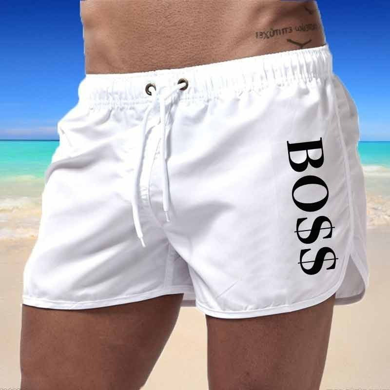 European and American men's fashionable beach shorts, polyester multi-color sports men's three-way shorts, men's beach pants