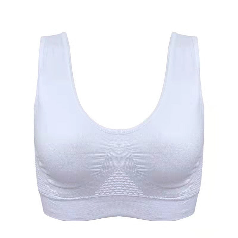 Sport Bra Mesh Hollow Vent Sports Bra Yoga Sports No Steel Ring Underwear For Female