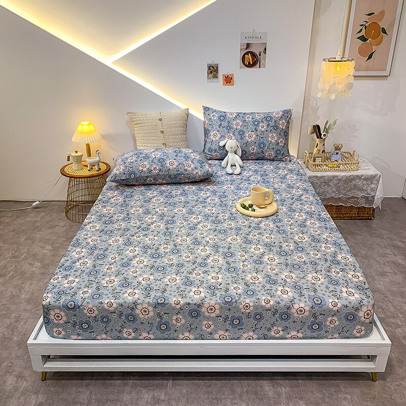 23,29/26,76/29,08 USD - Drap-housse en coton élastique à motifs géométriques, housse de matelas élastique, ensemble de literie Queen/King