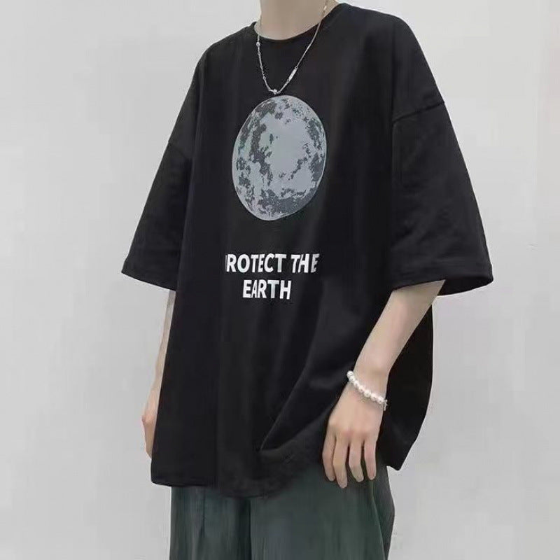 Loose-fit mid-length sleeve T-shirt