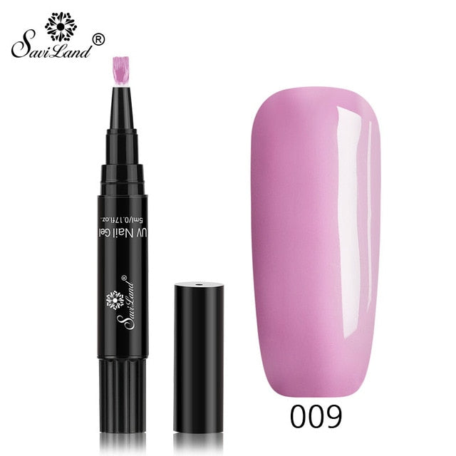 15.12 USD - Saviland 3-in-1 New Gel Nail Polish Pen: Glitter, Easy Application, 60 Colors, UV Hybrid Gel Polish, Easy to Use.