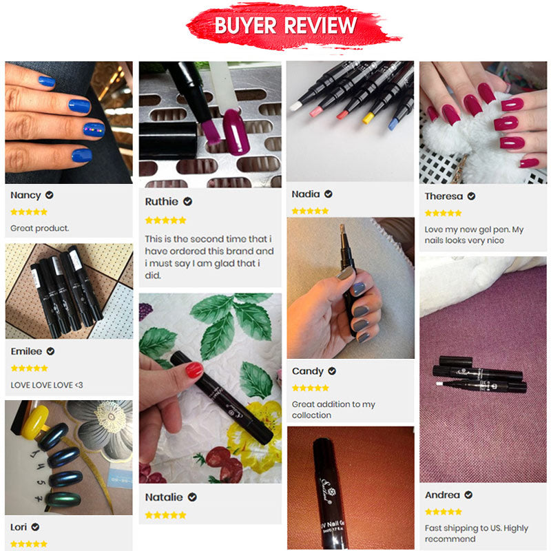 15.12 USD - Saviland 3-in-1 New Gel Nail Polish Pen: Glitter, Easy Application, 60 Colors, UV Hybrid Gel Polish, Easy to Use.