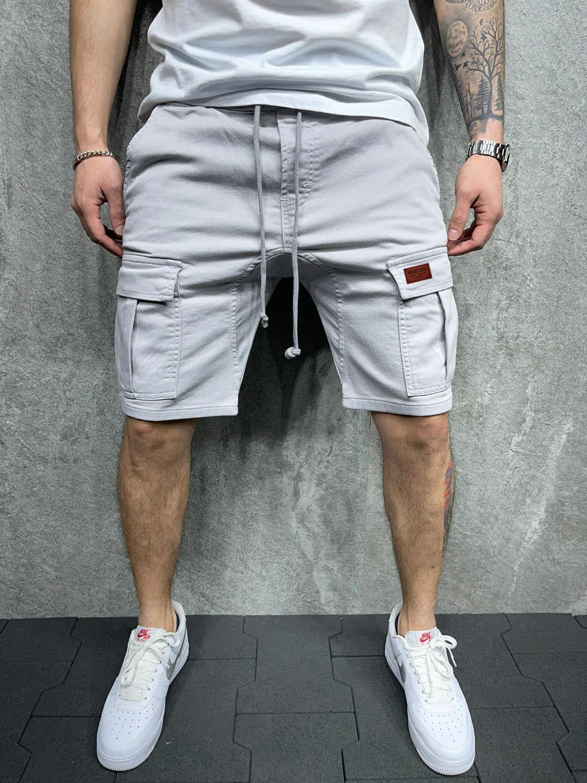 25,62 USD - Short cargo homme printemps-été, coupe décontractée, style bermuda, short court décontracté, style Stick a Skin Social.