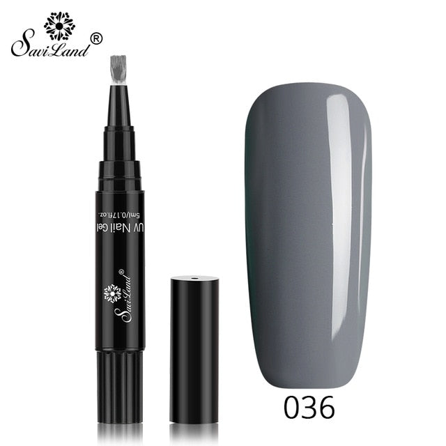 15.12 USD - Saviland 3-in-1 New Gel Nail Polish Pen: Glitter, Easy Application, 60 Colors, UV Hybrid Gel Polish, Easy to Use.