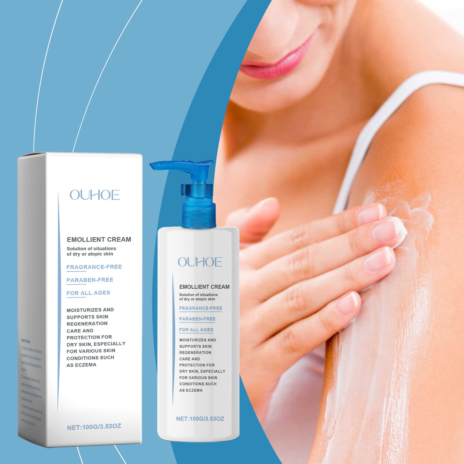 17.70 USD - Moisturizing, hydrating, non-greasy, scented care cream for dry skin.