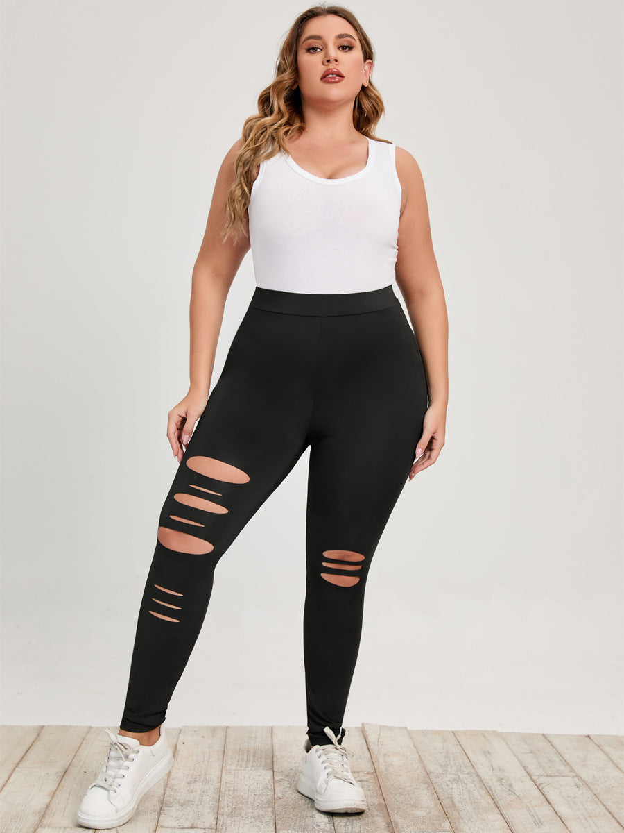 Fat Girl's Large Hole Bottomed Pants