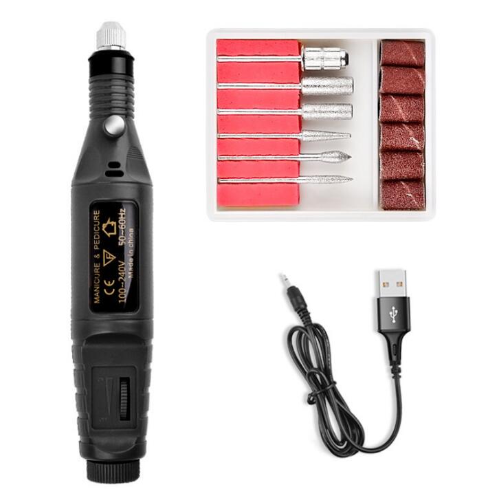Electric Nail Drill Kit, Gel Nail Remover Machine, Nail Art Tool Kit, Pen, Nail File, Sanding Bands