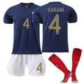 Ensemble de maillots domicile Coupe du Monde n° 10 Mbappé, 19 Benzema, 11 Dembélé, 9 Giroud