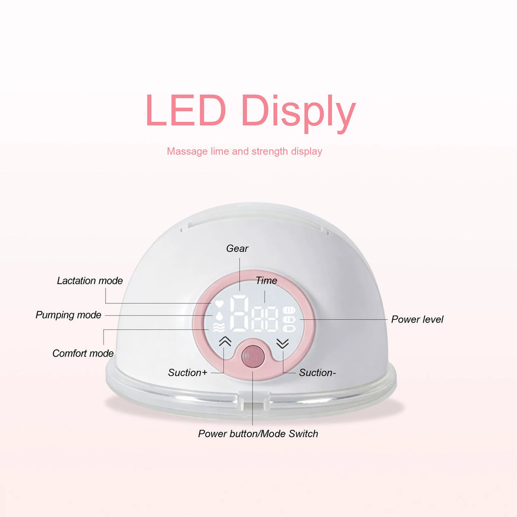 New All‑in‑One Hands‑Free Wearable Electric Breast Pump, Portable Silent Invisible Breast Milk Extractor with Strong Suction