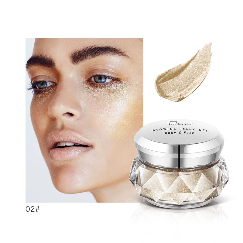 Iluminador, gel iluminador facial y corporal Pudaier Jelly Gel, sombra de ojos sirena