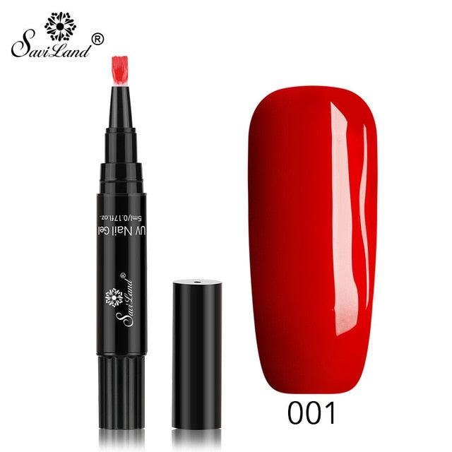 15.12 USD - Saviland 3-in-1 New Gel Nail Polish Pen: Glitter, Easy Application, 60 Colors, UV Hybrid Gel Polish, Easy to Use.