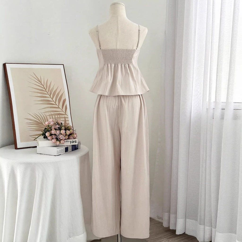 ensemble pantalon long sans manches