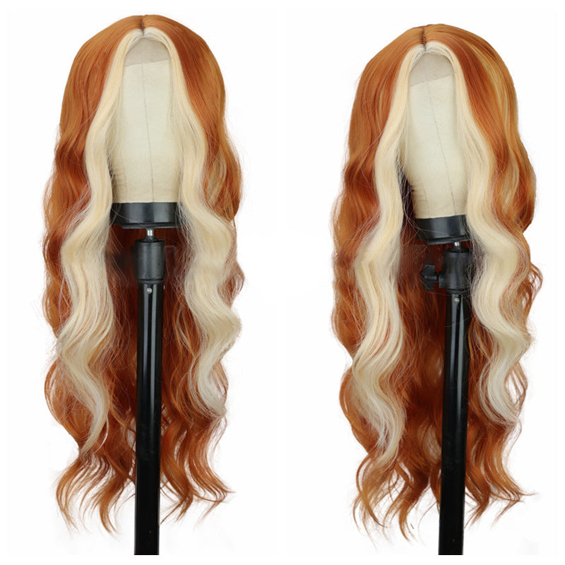 Perruques américaines à cheveux longs et bouclés, perruques à lace frontale pour femmes, perruques en soie haute température et casques audio