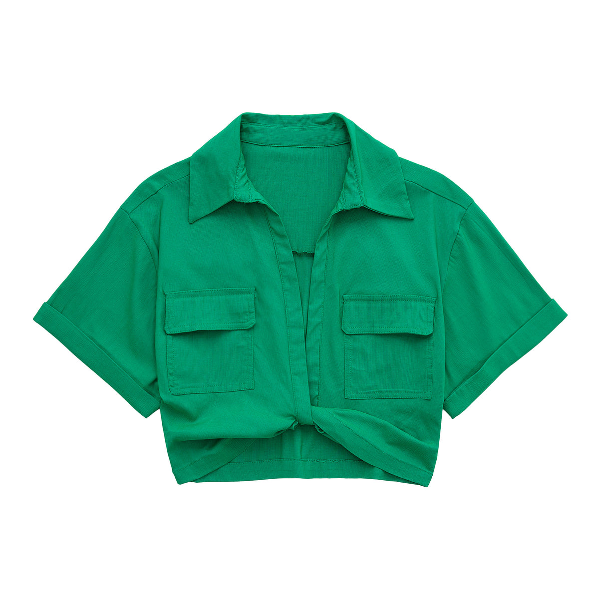 Chemise courte multicolore pour femme en mélange de lin extensible – Nouveauté été