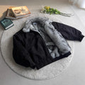 Manteau court d'hiver épais à col en fourrure Wolf King Mountain Hawk pour homme, veste haut de gamme trois-pièces