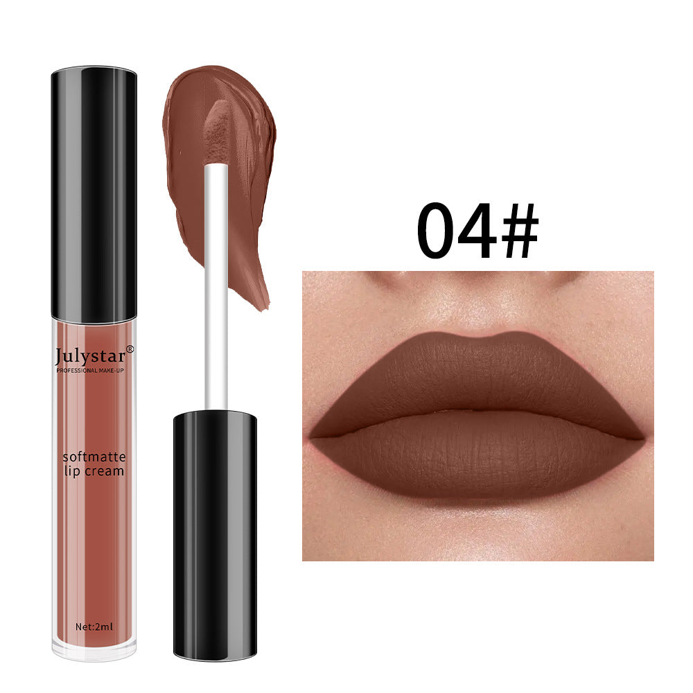 brillo labial mate dulce, labial líquido hidratante mate de larga duración