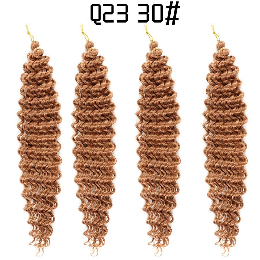 Perruque au crochet de style africain, cheveux texturés « Deep Wave » (ondulations profondes) et boucles façon latine, volumineuse