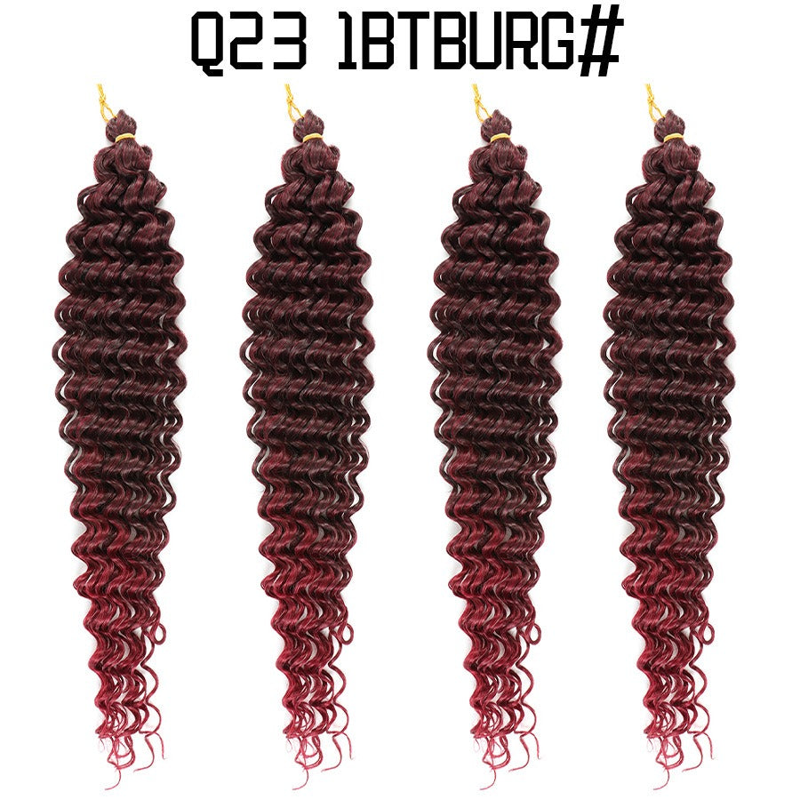 Perruque au crochet de style africain, cheveux texturés « Deep Wave » (ondulations profondes) et boucles façon latine, volumineuse