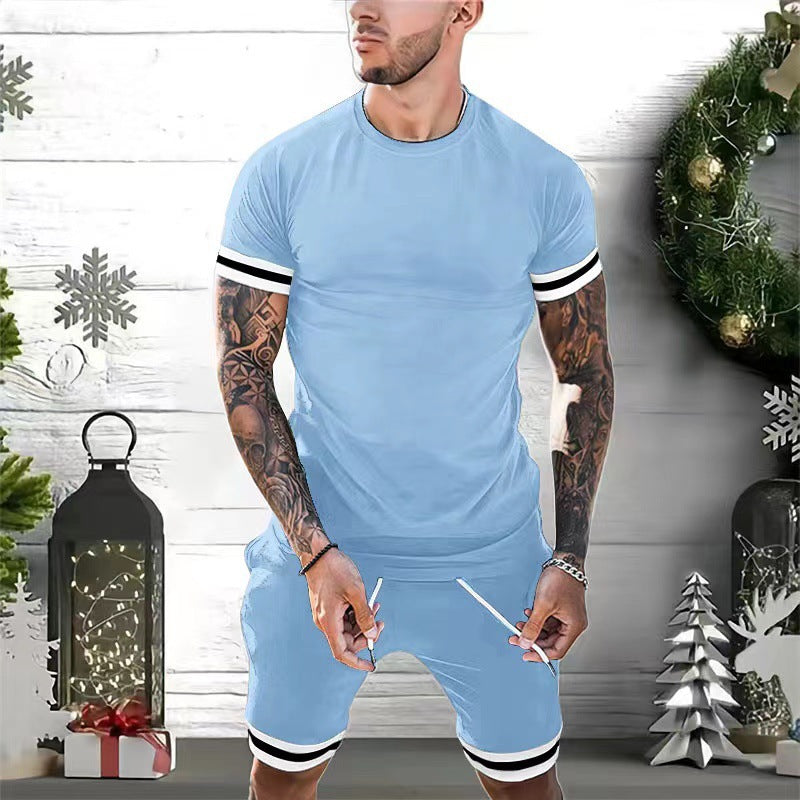 Ensemble deux pièces sport et loisirs : short à manches courtes