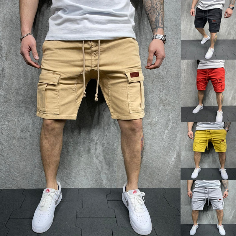 25,62 USD - Short cargo homme printemps-été, coupe décontractée, style bermuda, short court décontracté, style Stick a Skin Social.