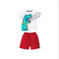 23.28 USD Ensemble d'été pour enfants, style européen et américain, vêtements mignons à manches courtes tricotés pour garçons