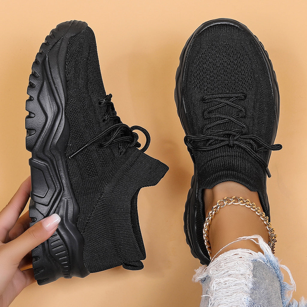 Women's Sports Shoes Breathable Fly Woven Socks Shoes Lazy People One-Step Comfortable Shoes