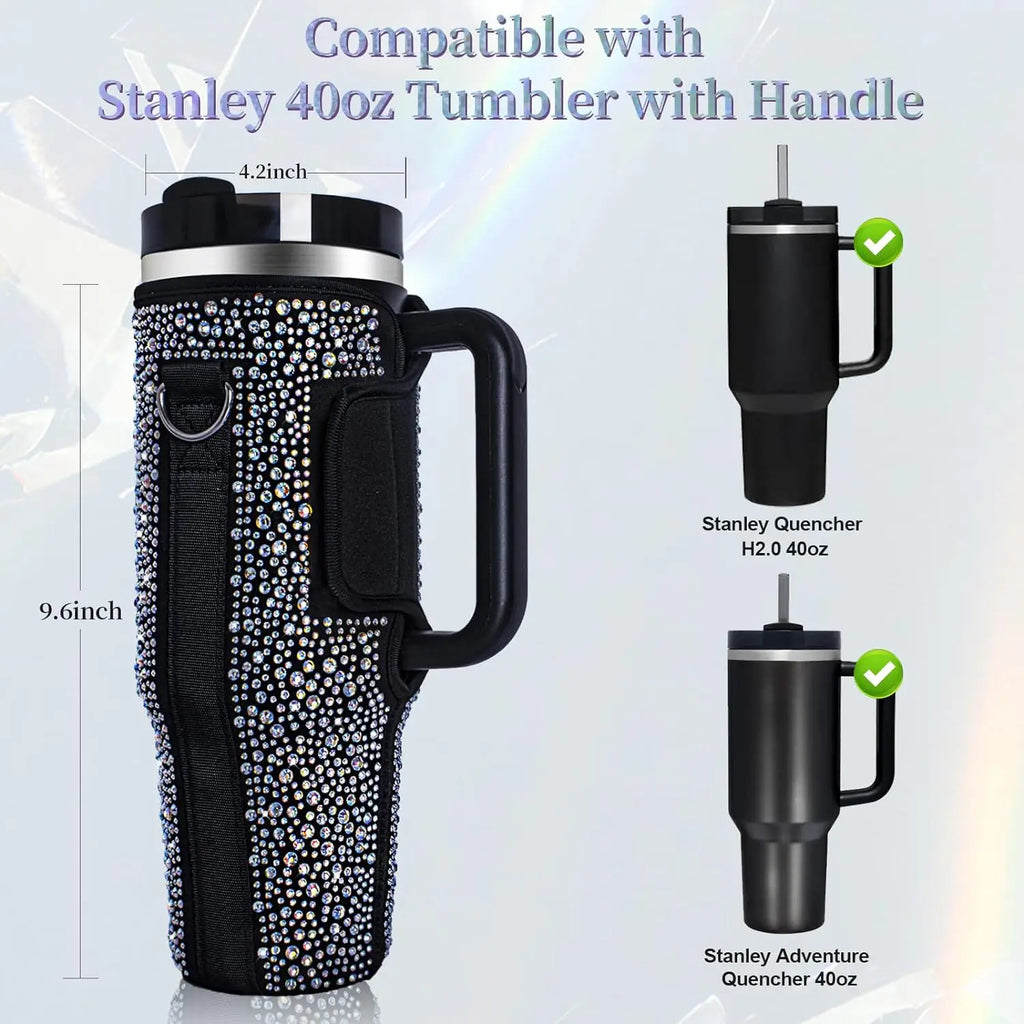 Housse de protection pour tasse à gourde portable, avec sangles, accessoire pour boissons d'extérieur