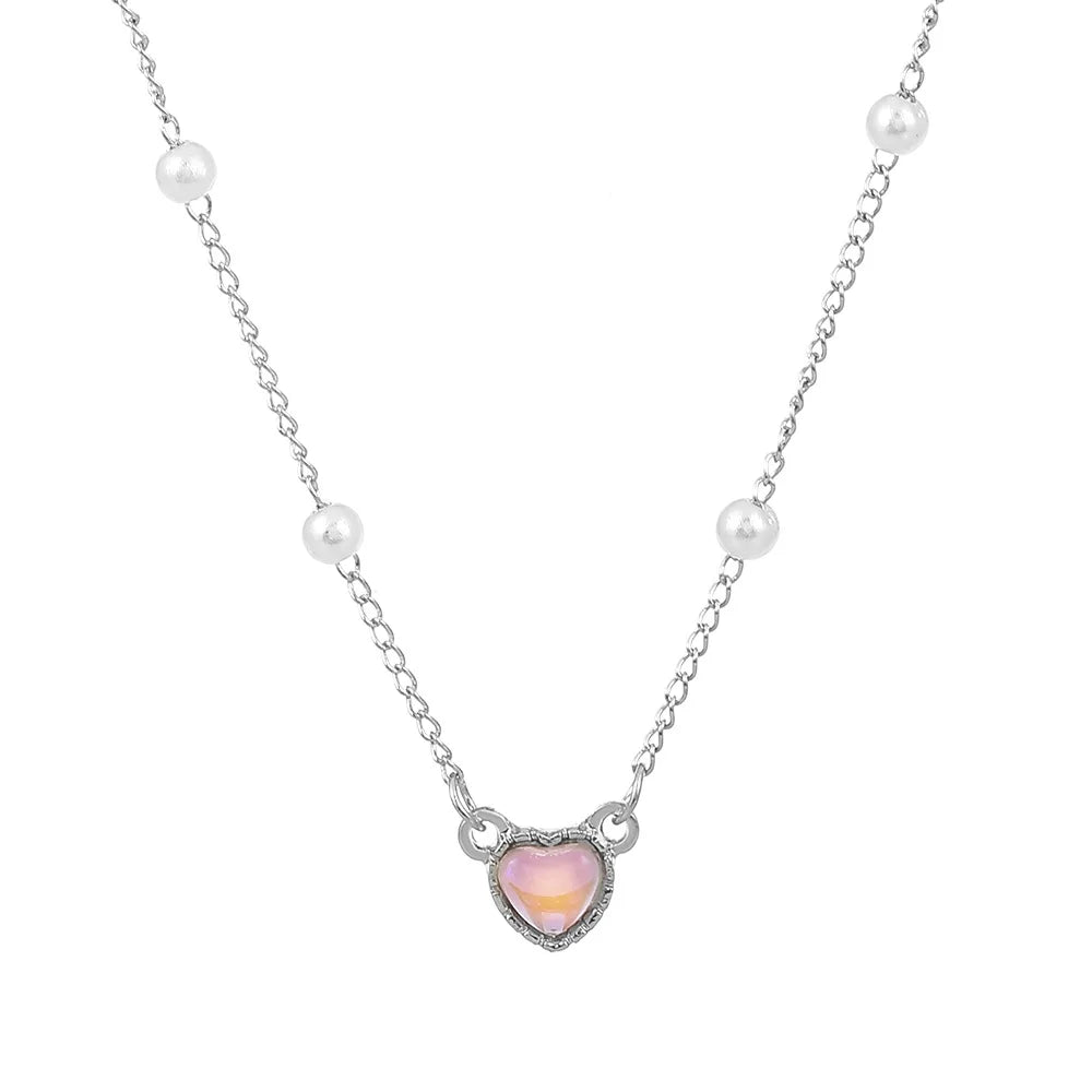 $12.97 - Gold Heart Pendant Choker Necklace, Minimalist Style, for Women and Girls. Trendy Jewelry, Ideal for Parties.