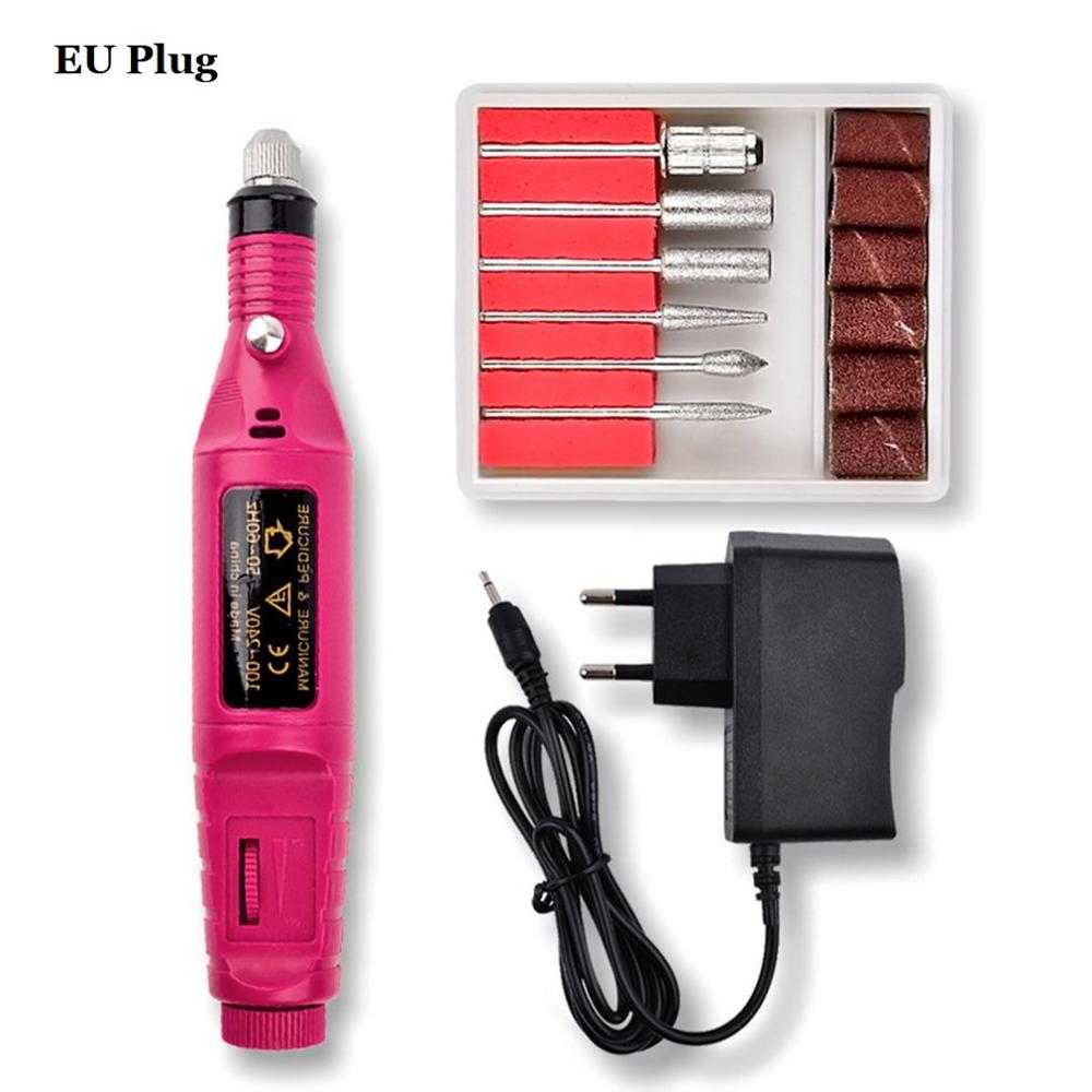 Electric Nail Drill Kit, Gel Nail Remover Machine, Nail Art Tool Kit, Pen, Nail File, Sanding Bands