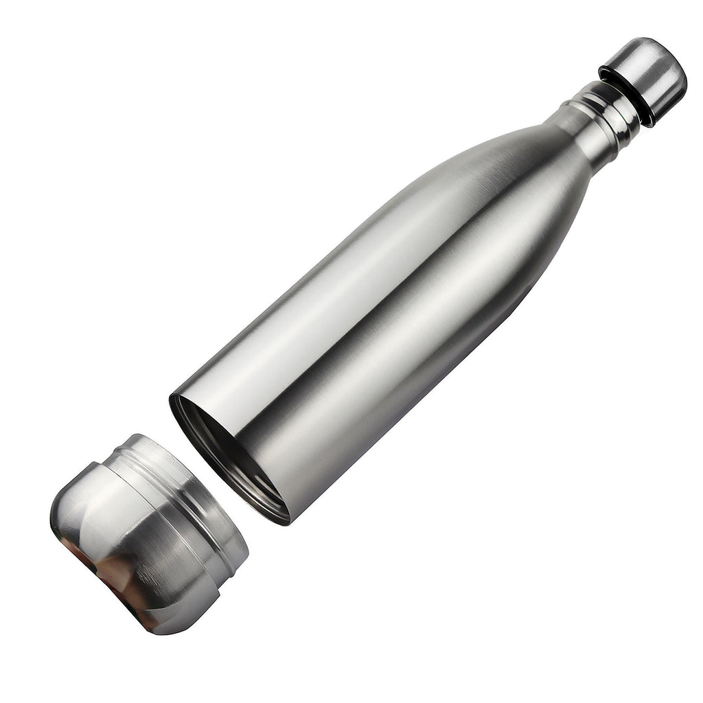Bouteille type Coca de 750 ml avec fond amovible, gourde de sport pour l'extérieur, thermos multifonction en acier inoxydable.