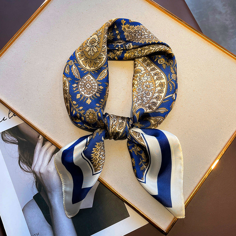 USD 15.12 - Retro printed scarves, paisley pattern scarves, versatile scarves, small square scarves for women, decorative scarves