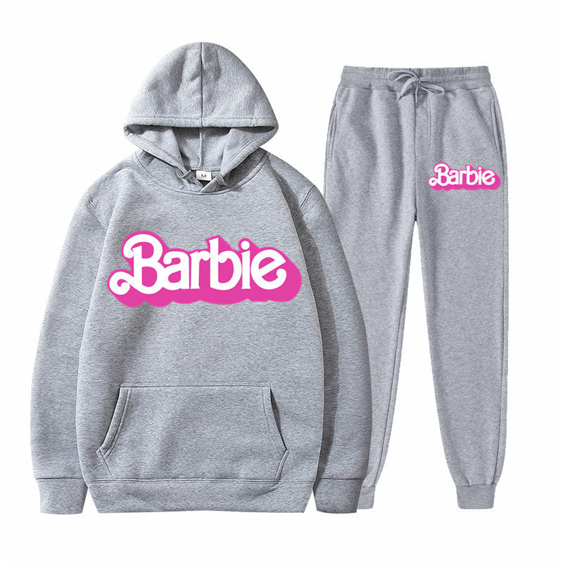 29.10 USD - Men's and Women's Printed Hooded Casual Sweatshirt Set